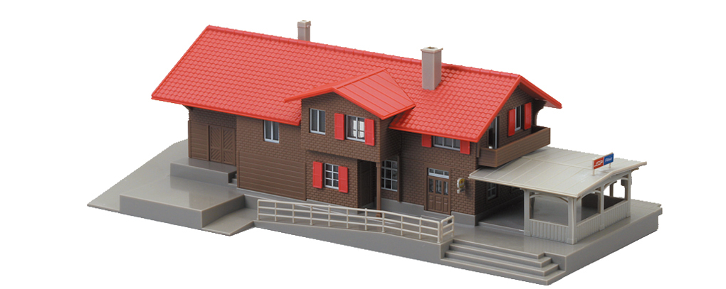 Kato 23-245A N規 阿爾卑斯冰川特快 瑞士車站大樓