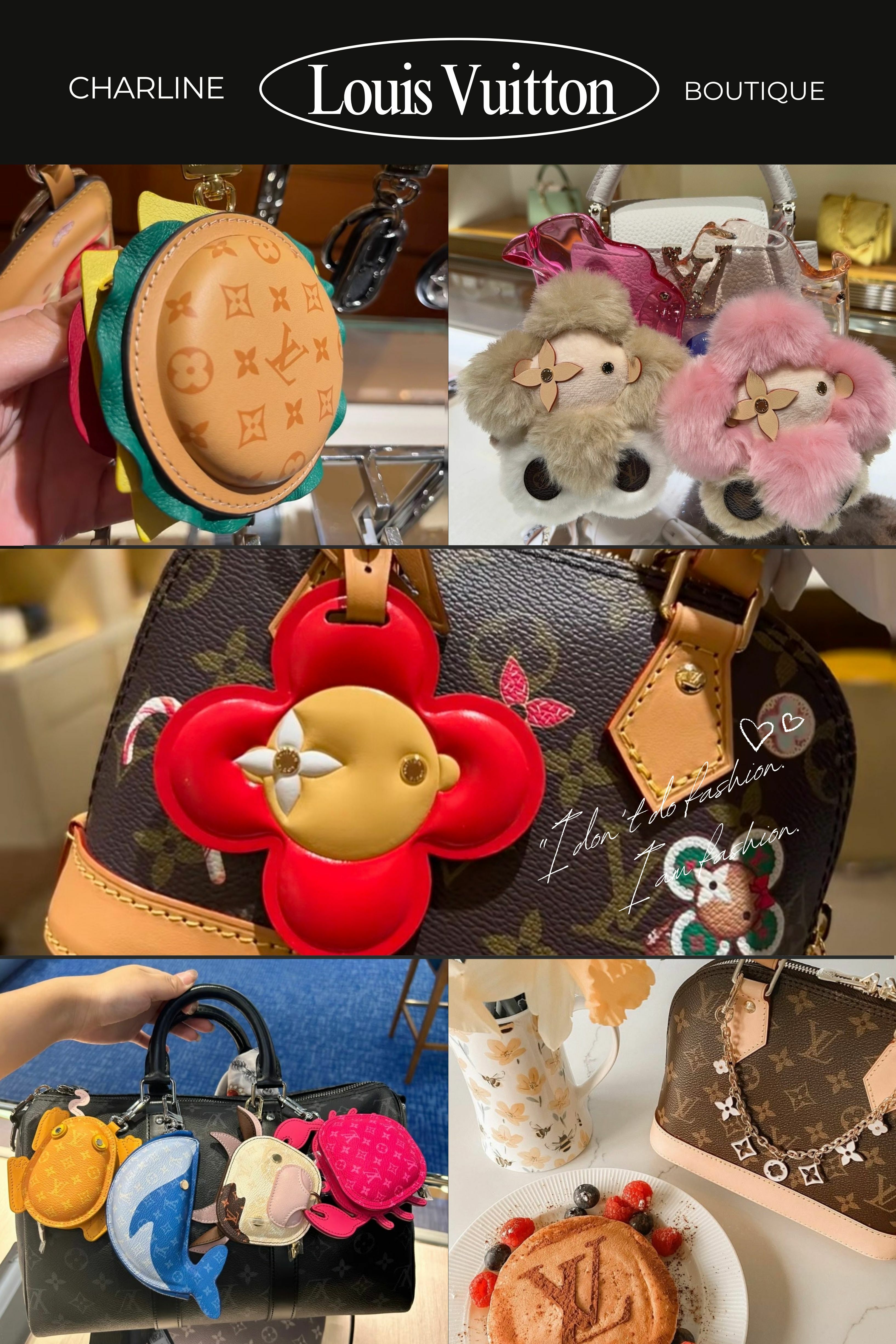 精品吊飾推薦 1：Louis Vuitton LV 的掛飾真是琳瑯滿目，從超萌的品牌吉祥物 Vivienne，到農曆年的十二生肖動物系列，再到永遠經典的老花系列，款款都讓人愛不釋手！而且每年 LV 都會推出「限量款掛飾」，所以想搶到這些夢幻單品，就得隨時關注最新消息，才能跟上這波時尚潮流。 在 2024 秋冬，LV 推出了一系列以小點心為主題的掛飾，像是披薩、漢堡、可頌等，可愛到不行，掛在包包上立刻變身吸睛亮點！更重要的是，擁有這些稀有掛飾還象徵著「搶到就是王道」的優越感啊！另外，LV 還有一款超奢華的 Vivienne 掛飾，將吉祥物與貂皮毛結合，時尚度爆表，辨識度高到無法忽視，讓人一見就被圈粉。 當然，其他經典款也不遑多讓，像小巧的行李箱造型、經典的 LV 字母吊飾、或是皮革與金屬細節的動物系列，每一款都低調中透出奢華，讓包包更具個性和亮點。 總之，LV 的掛飾不只是裝飾，更是提升穿搭層次的小法寶！無論是日常還是派對穿搭，LV 掛飾都能輕鬆帶出高貴氣質，是每個時尚迷不可錯過的完美配件！
