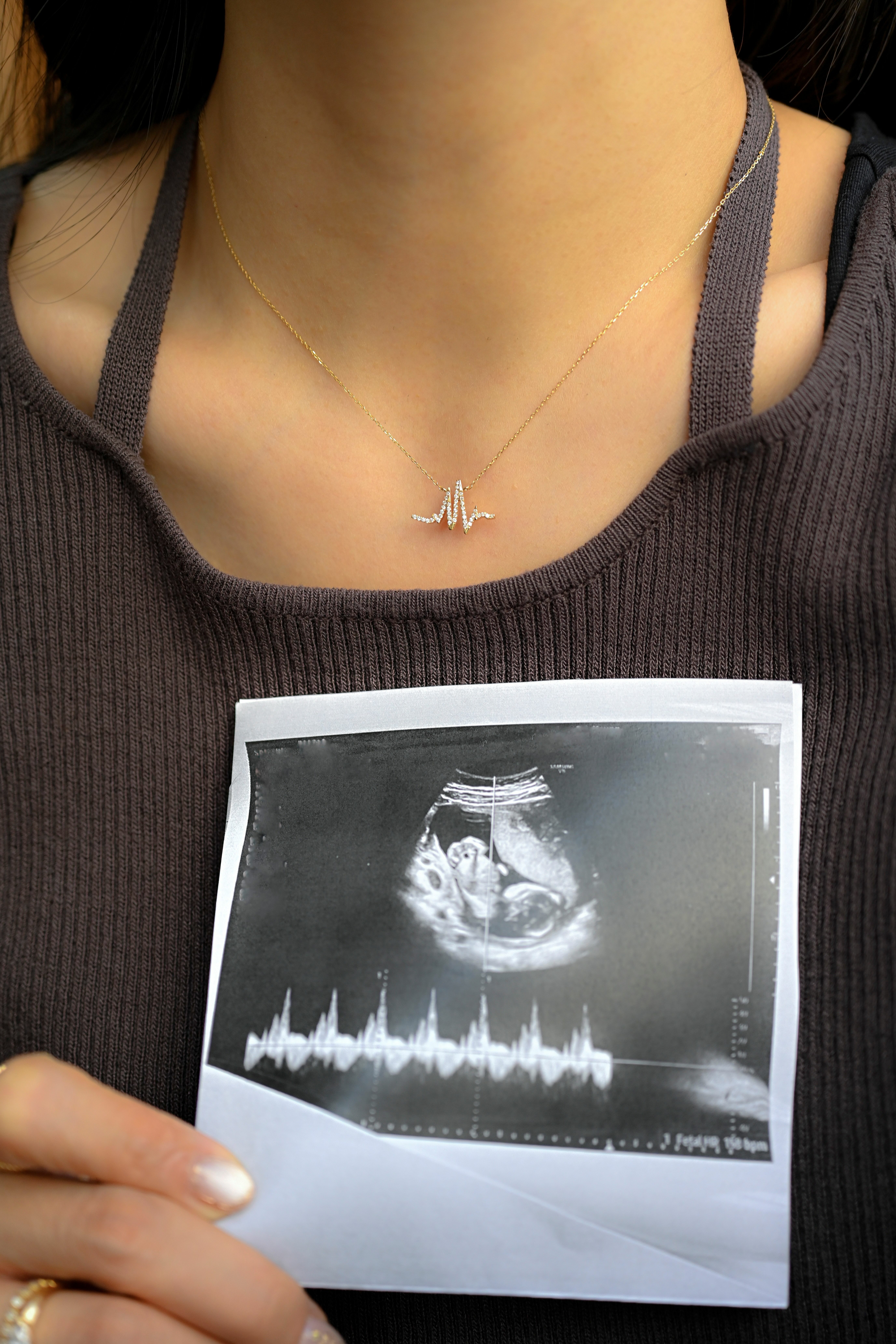 18K First Heartbeat Diamond Necklace