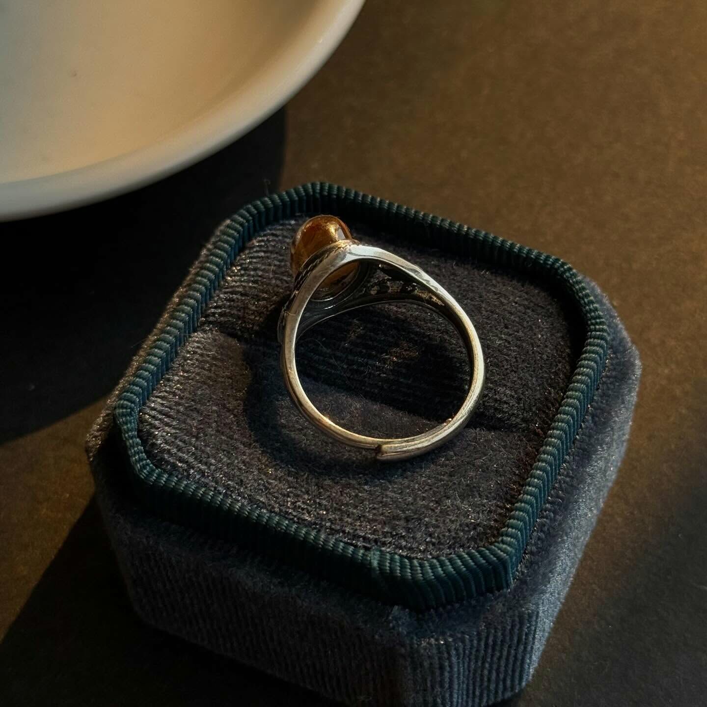 [原石] 鈦髮晶 925銀戒指 附戒盒