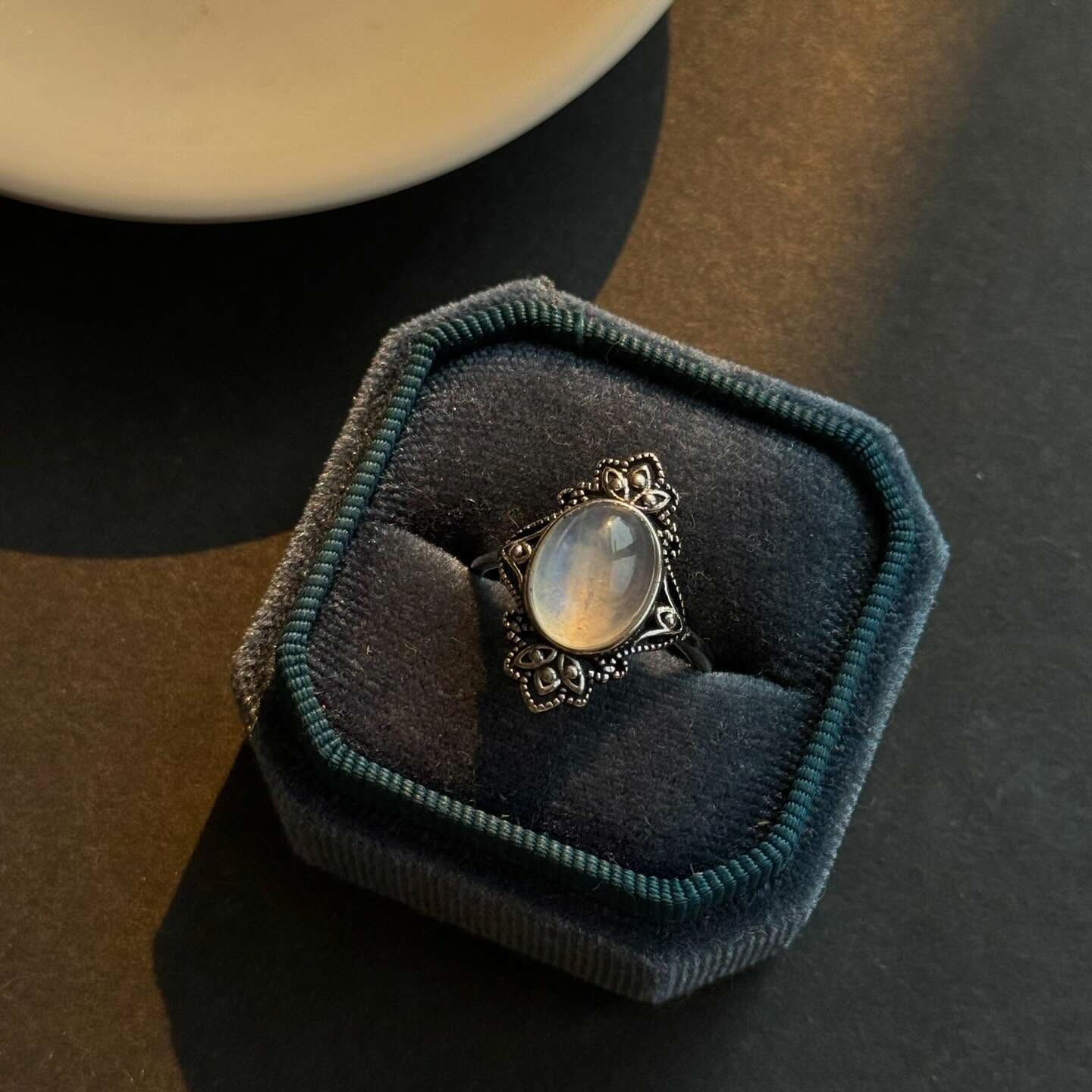 [原石] 月光石 戒指