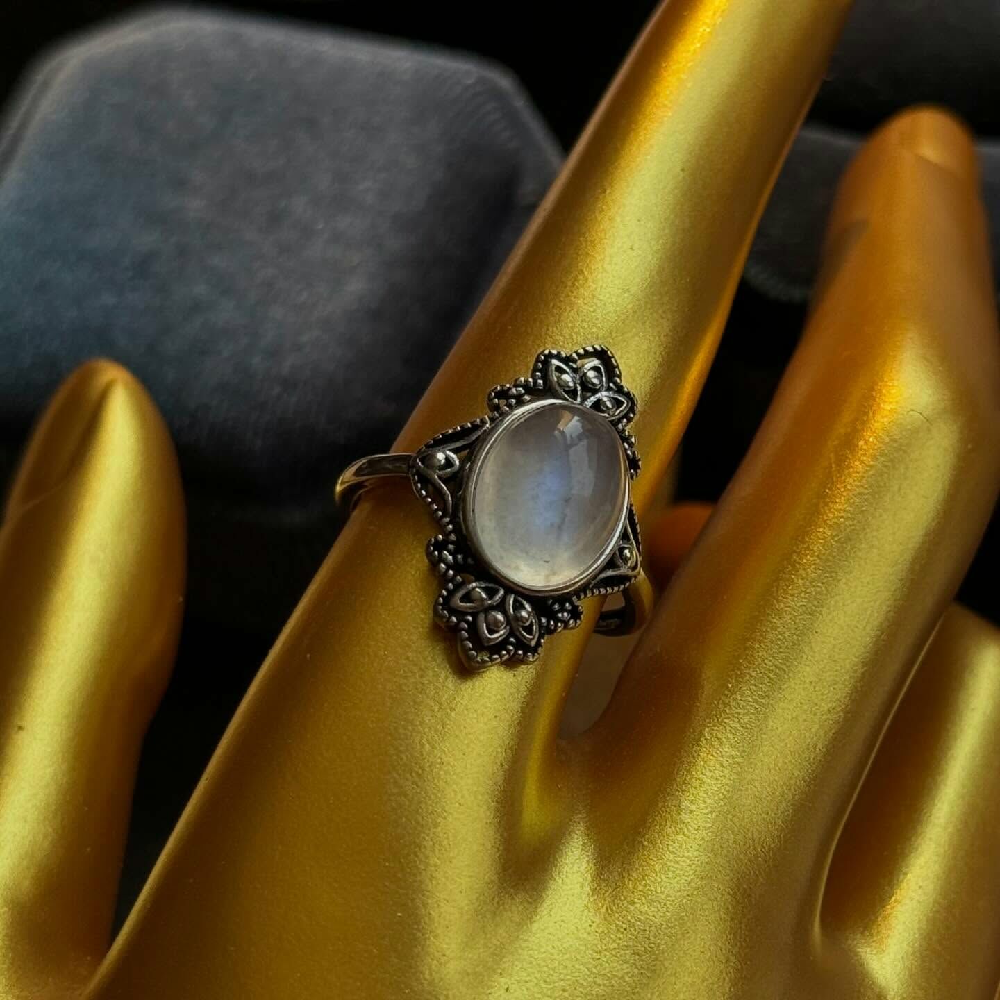 [原石] 月光石 戒指