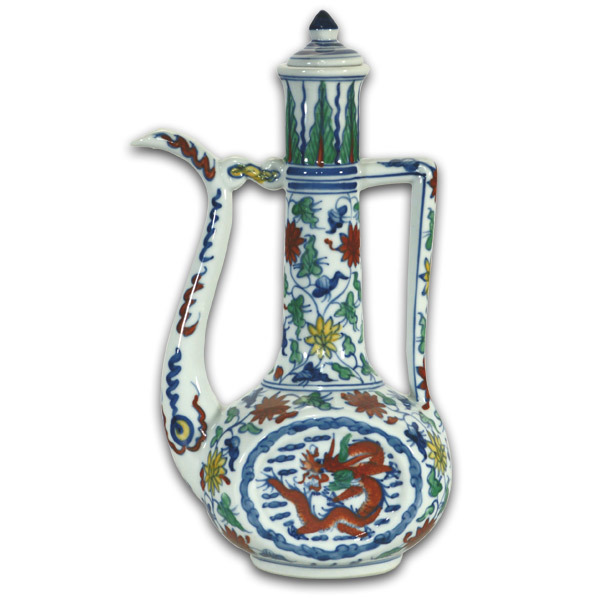 古韻新姿 乾隆仿製鬥彩龍紋壺