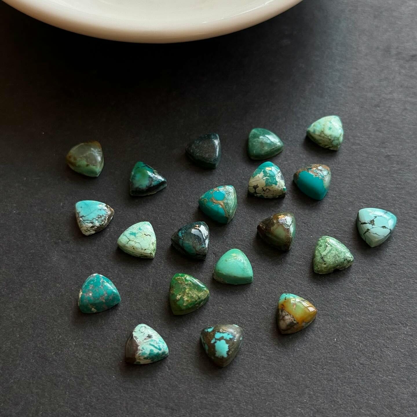 [原石] 綠松石 水晶裸石蛋面