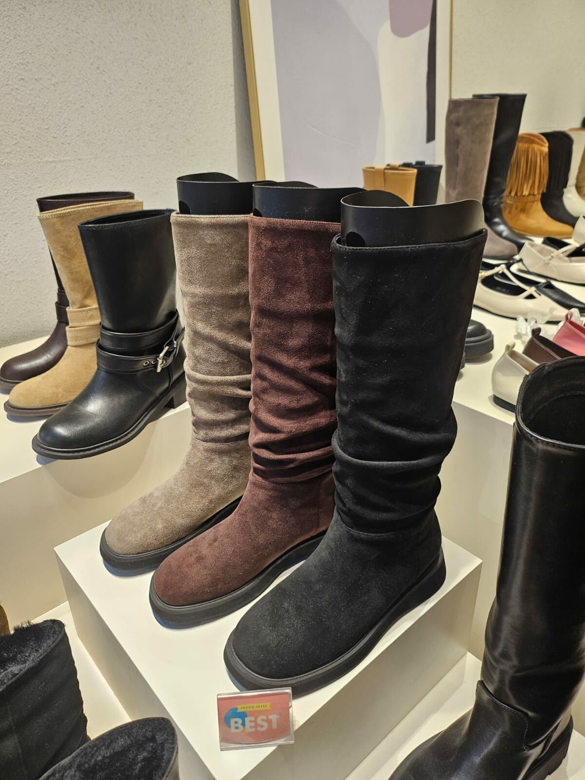 SH3302 猄皮中長靴 *真皮足碼*