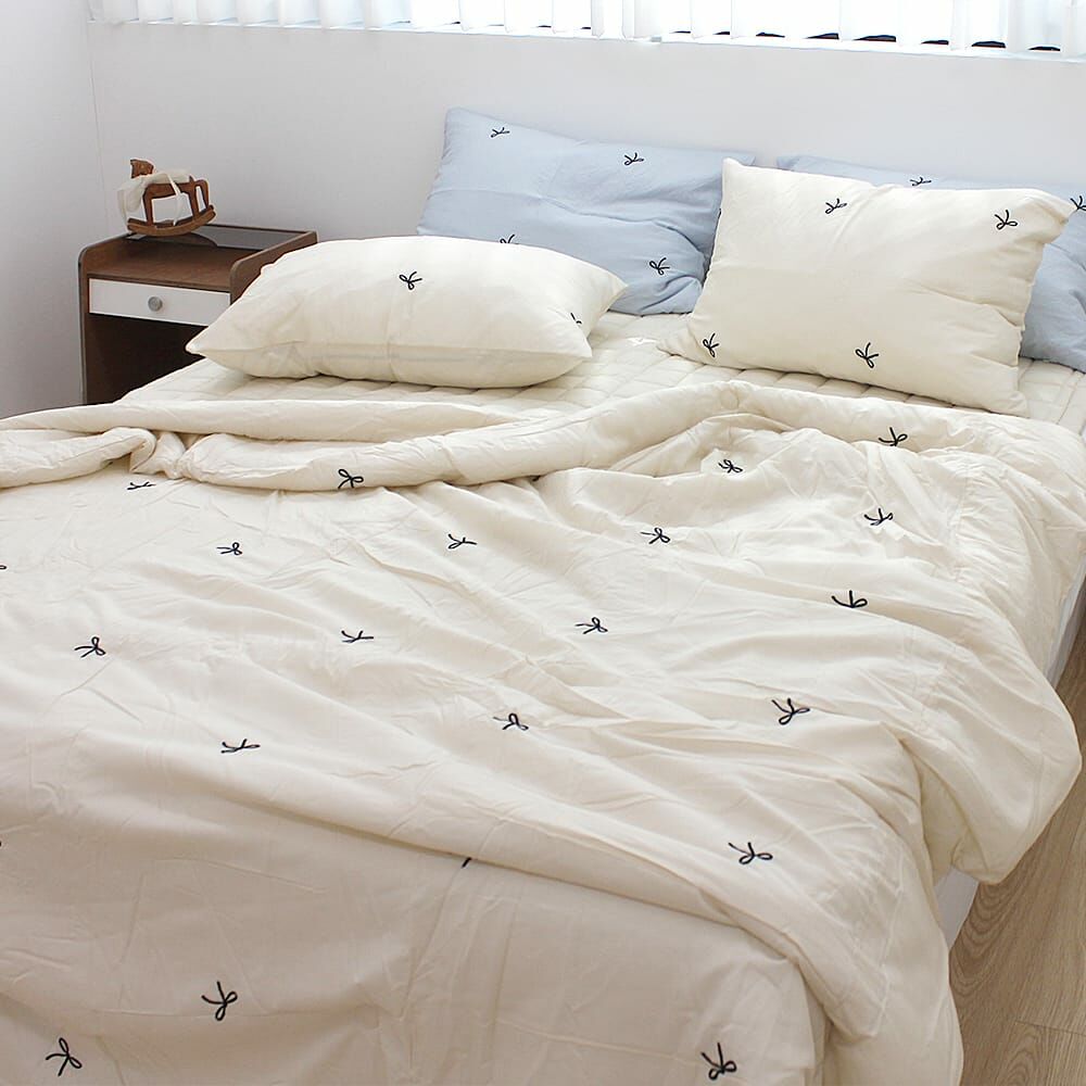 KQ3301 浪滿六月法式蝴蝶刺繡結莫代爾 (無花邊)