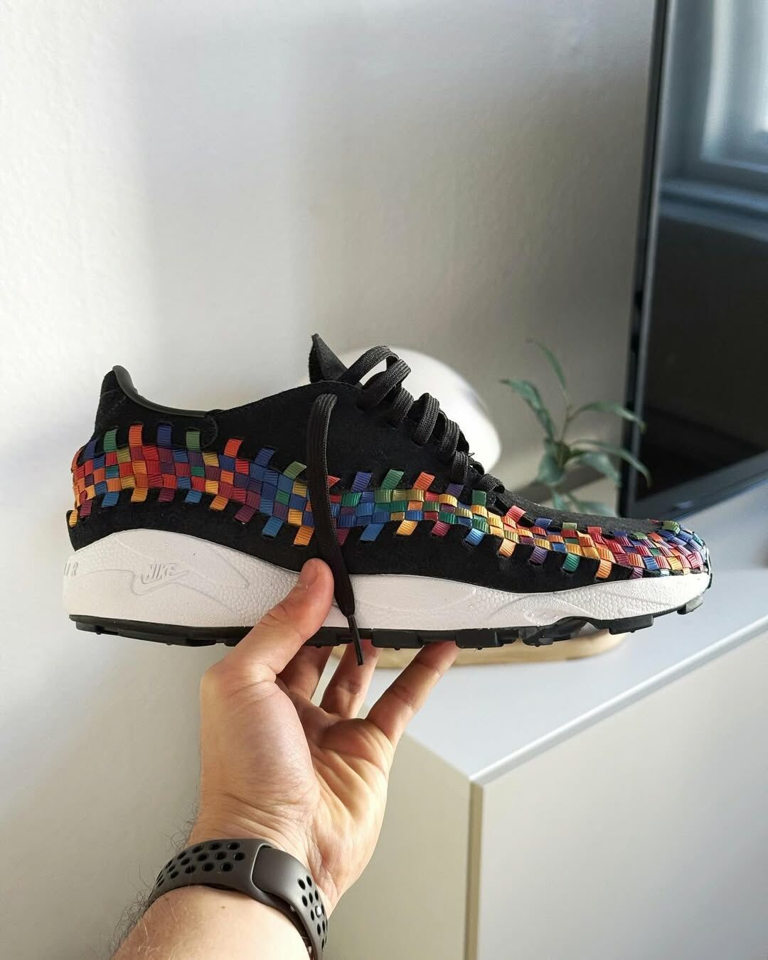 NIKE AIR FOOTSCAPE WOVEN BLACK MULTICOLOR 編織鞋 彩虹 黑色 女鞋 FB1959-002 /  現貨