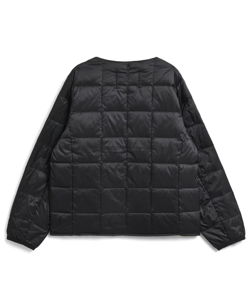 TAION KIDS CREW NECK BUTTON DOWN JACKET TAION-K104 BLACK