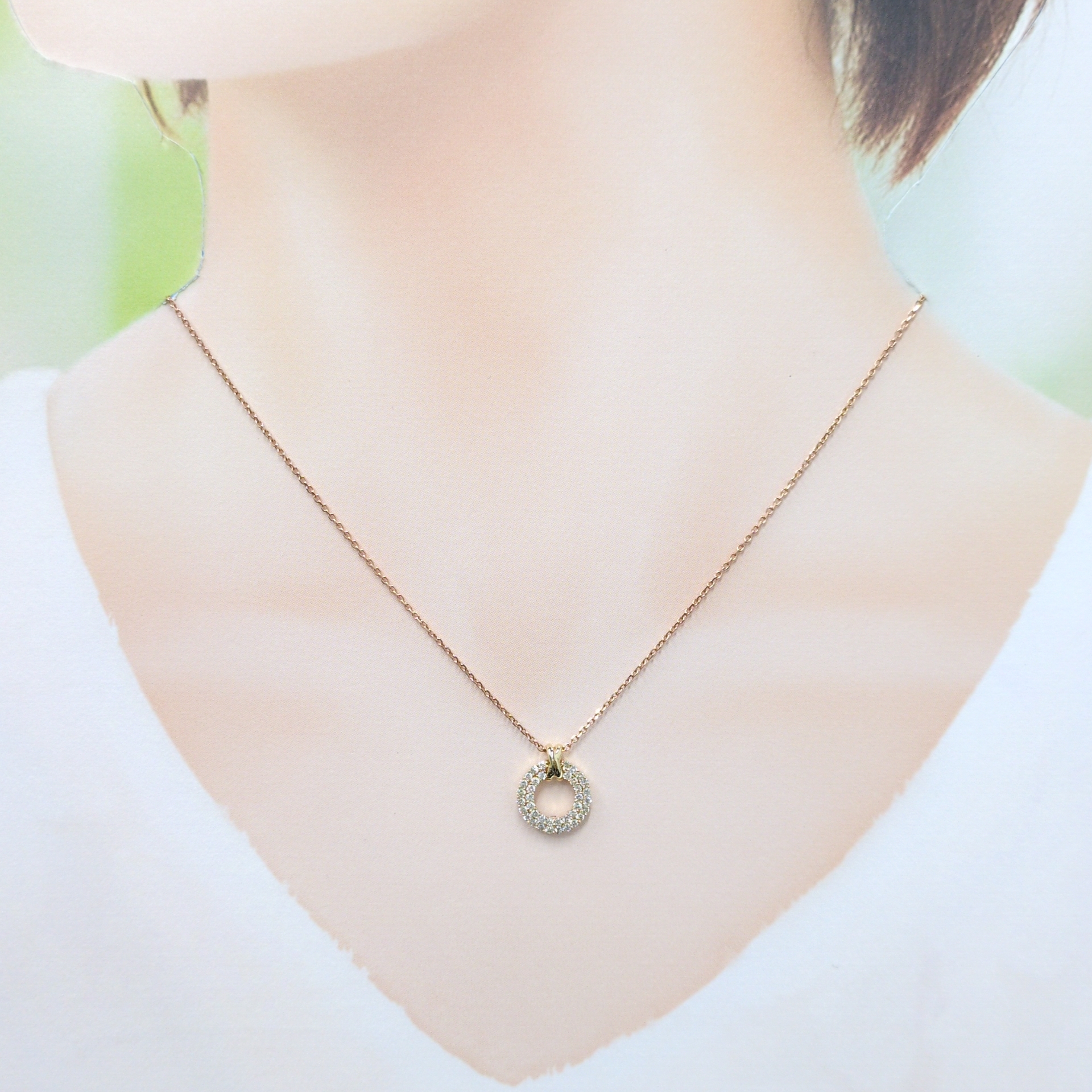 18K Yellow Gold 0.38ct Diamond Pendant