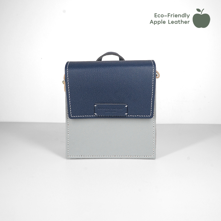 Square Bag 【 Underwater X Concrete】Eco-Friendly 69%  Apple Leather Bag