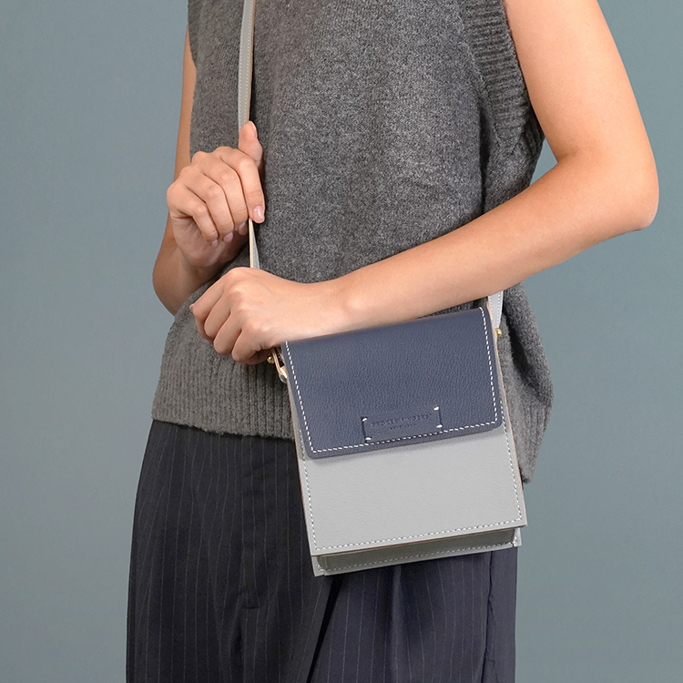 Square Bag 【 Underwater X Concrete】Eco-Friendly 69%  Apple Leather Bag