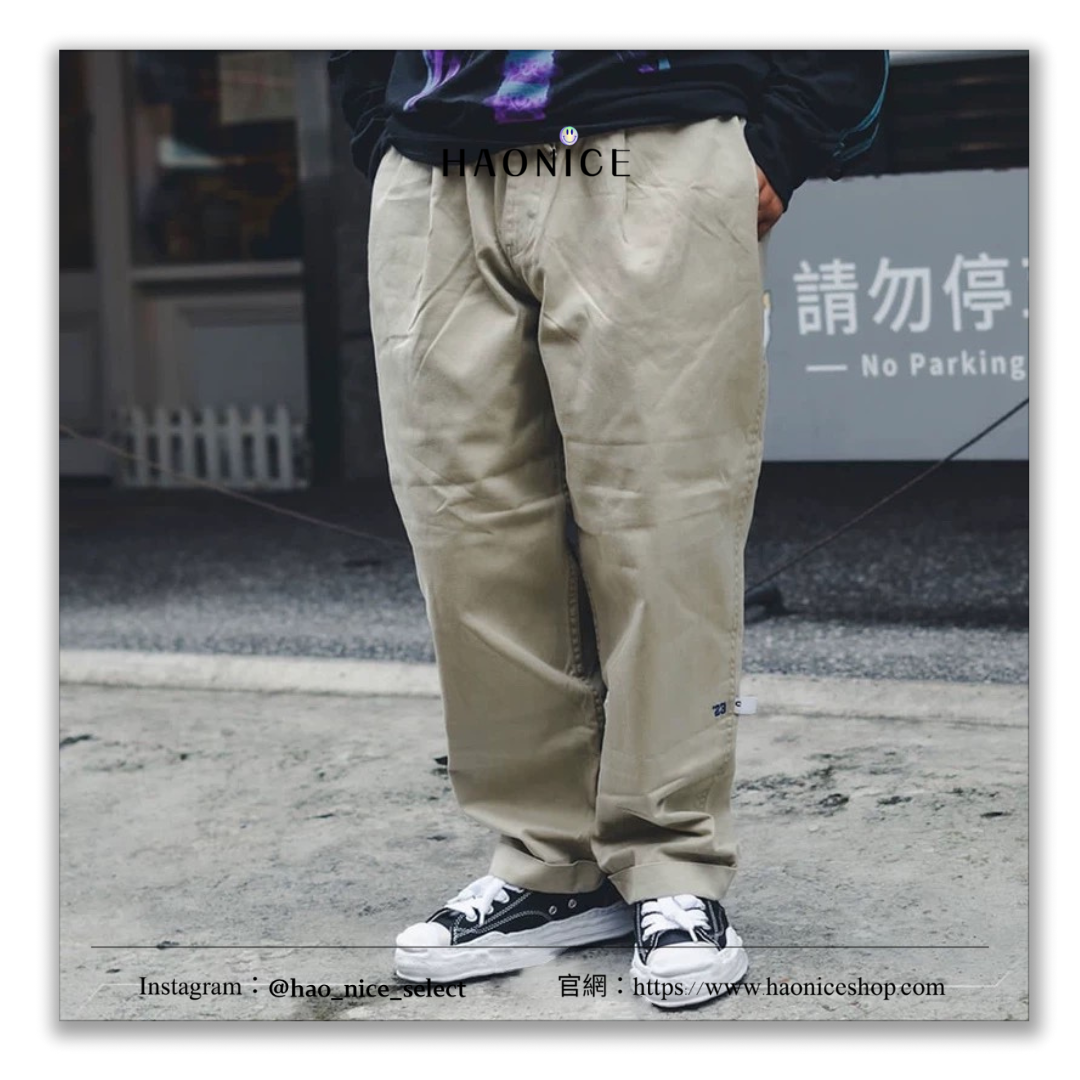 【HAO NICE】CAHLUMN 24AW日系復古風 長谷川雙褶錐形棉製 抽繩長褲 素色保暖時尚