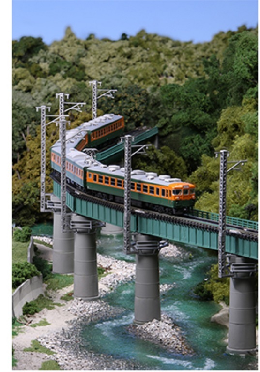 Kato 20-823 N Scale Curve Bridge Set R448-60 Green