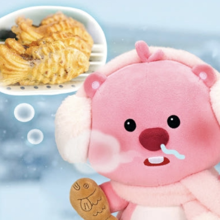 🇰🇷 LOOPY 韓國限定 鯛魚燒 露比 小海貍 耳罩 流鼻涕 圍巾 玩偶 正版周邊 / 預購