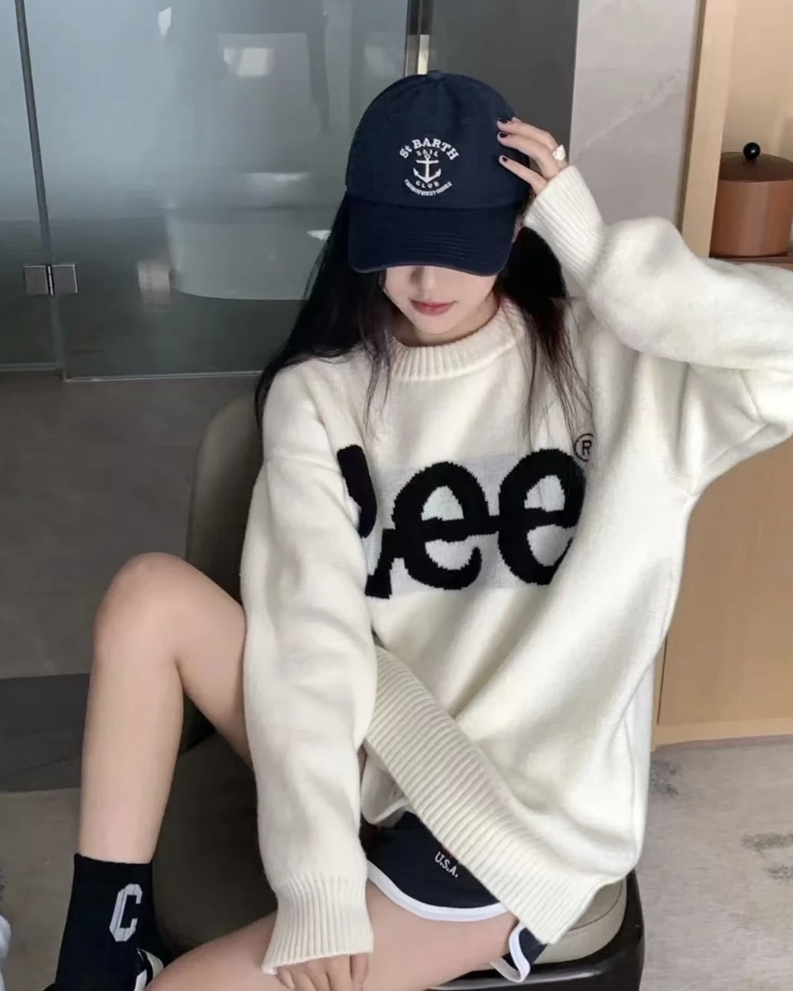 <限量代購>Lee 經典針織保暖長袖 大學Tee 大LOGO 長袖 羊毛 毛衣 大學踢 5色