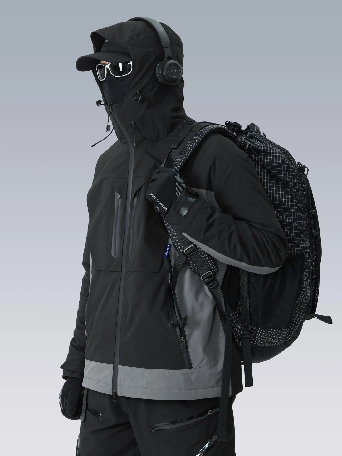 SILENSTORM "沙漏"黑白雙色棉服 拼接運達撞色衝鋒棉衣