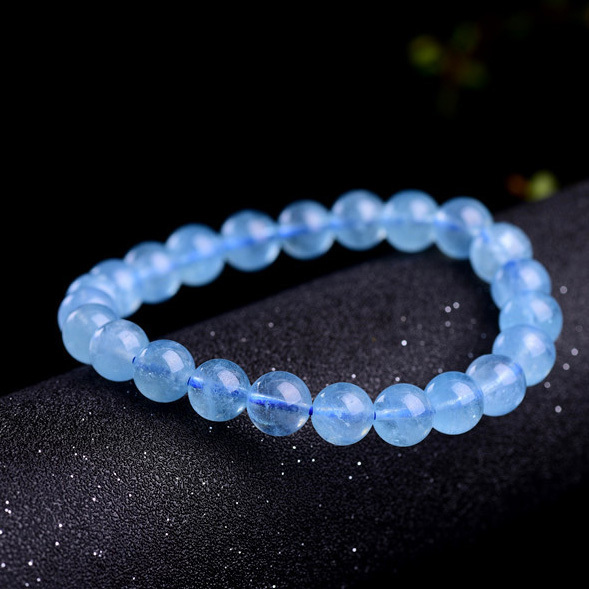 【無瑕】天然7A冰種海藍寶