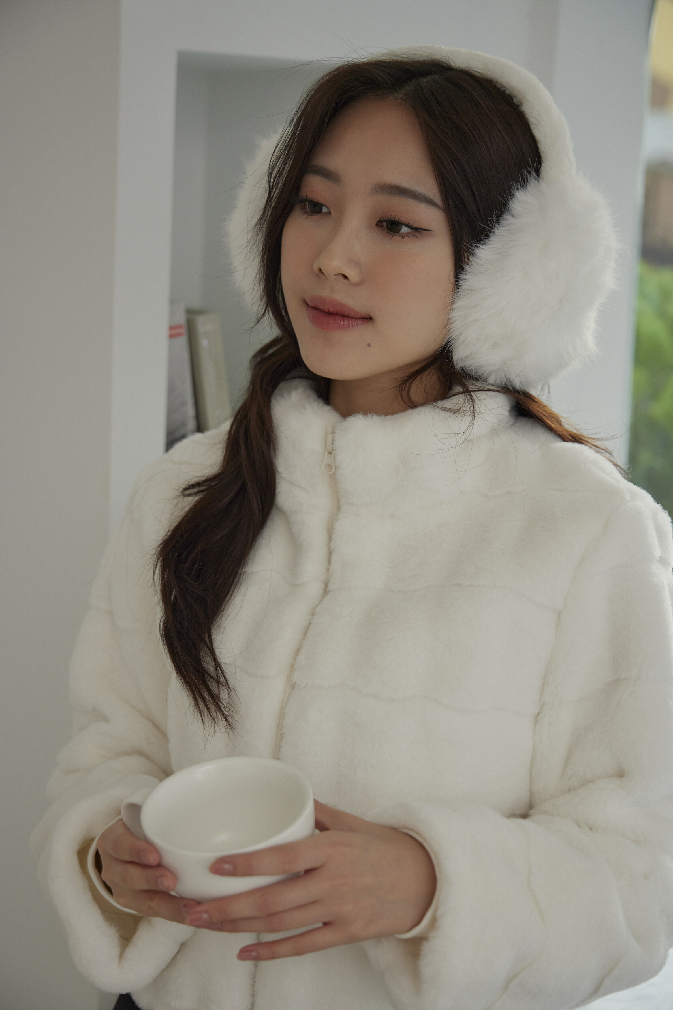 白色戀人仿水貂小外套