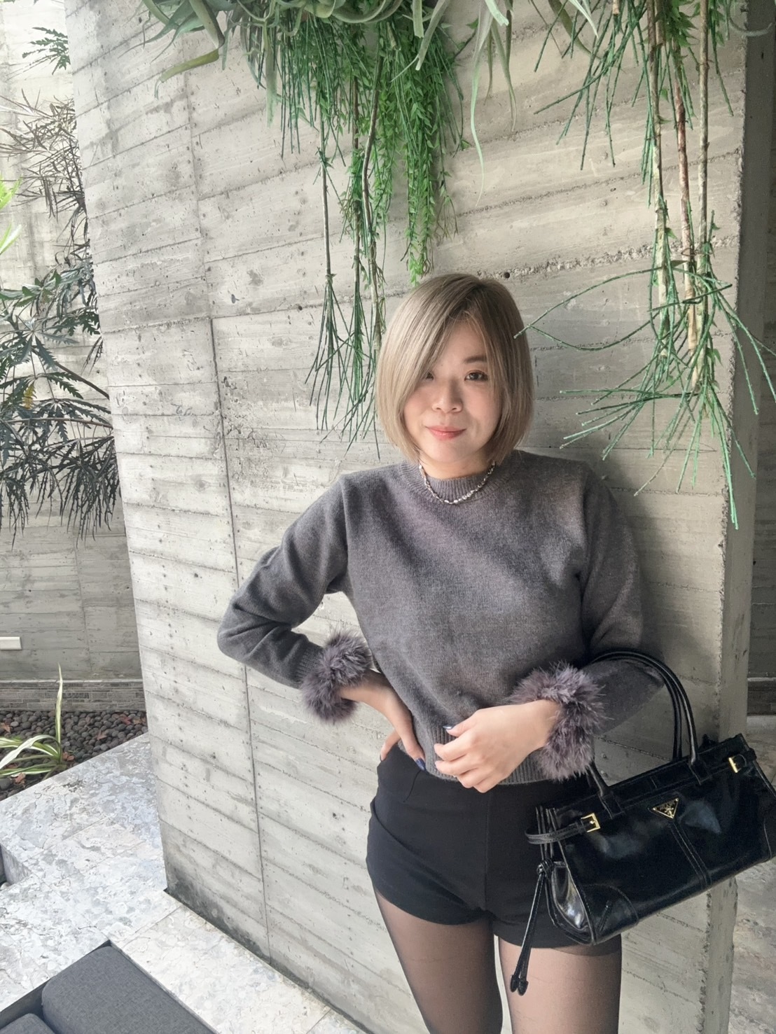 誇張毛毛袖 針織上衣