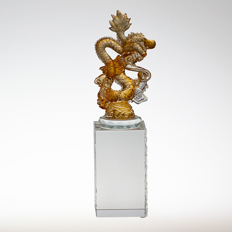 鹿港窯琉璃擺飾獎牌｜風生水起升騰特小 輕巧精緻象徵成功新高度