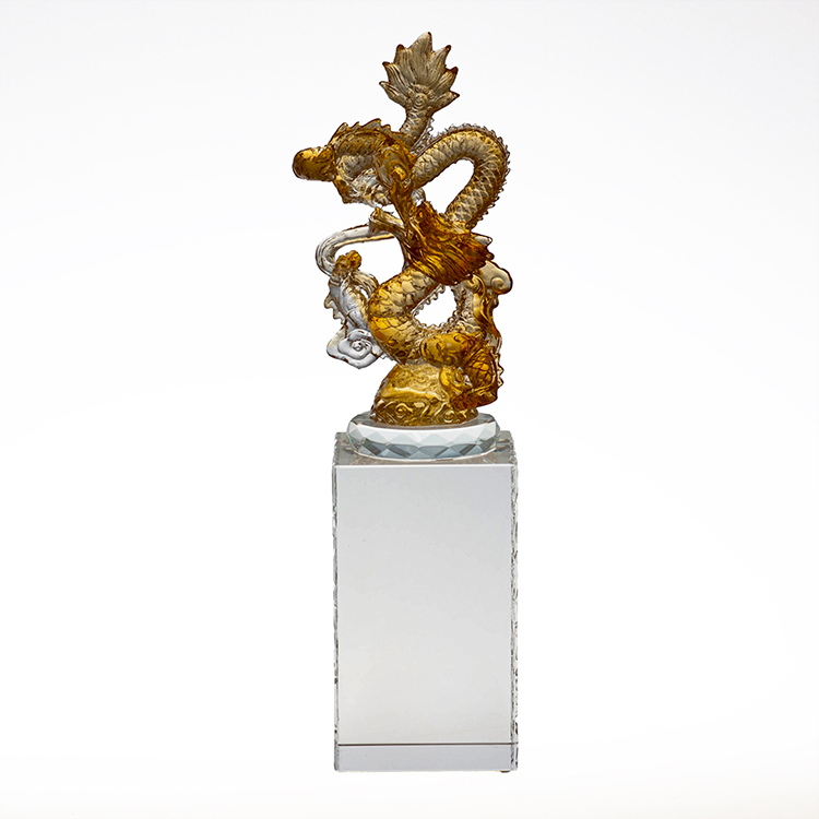 鹿港窯琉璃擺飾獎牌｜風生水起升騰特小 輕巧精緻象徵成功新高度