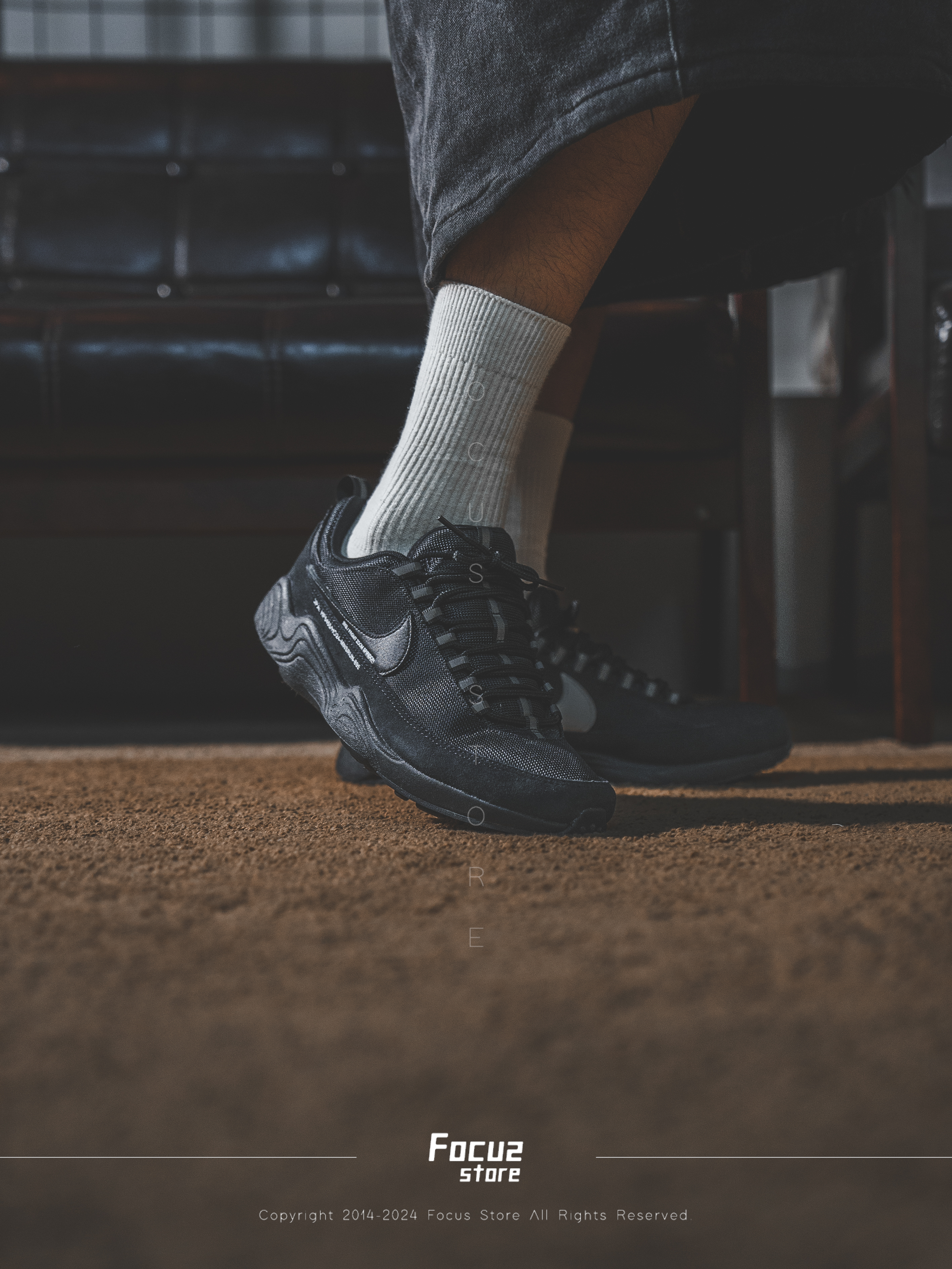 【Focus Store】現貨秒發 Fragment Design x Nike Air Zoom Spiridon "Black" 黑色 HF5455-001