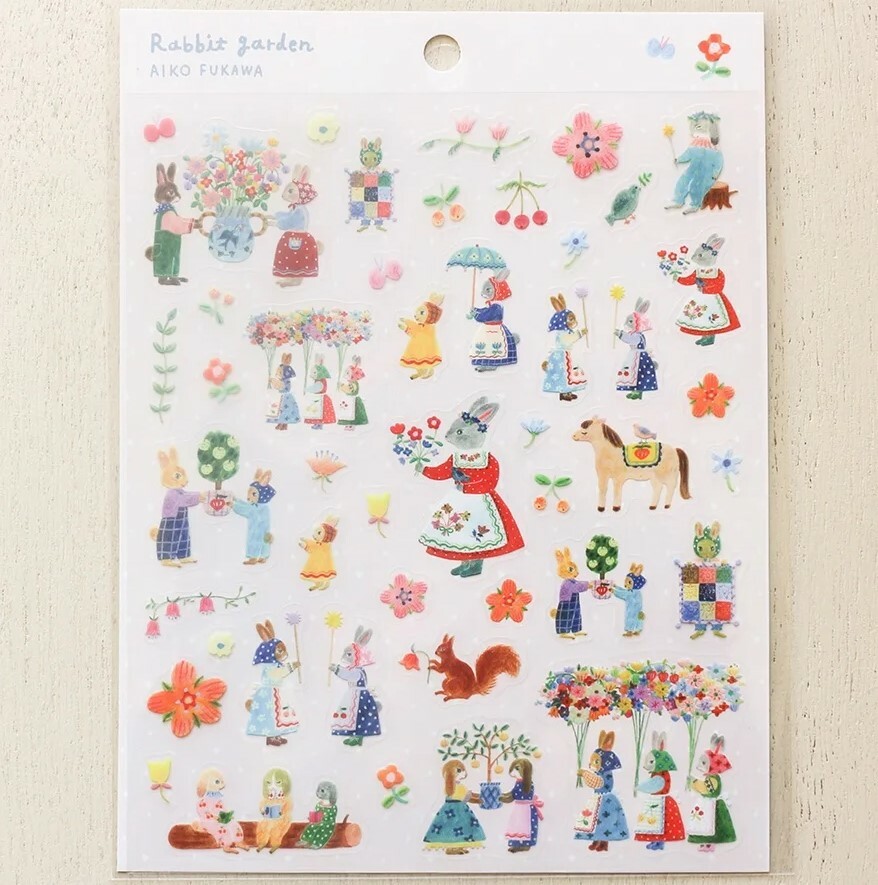 Cozyca Sticker Sheets - Rabbit Garden