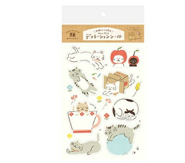 Furukawashiko Sticker Sheet - Fun Cats