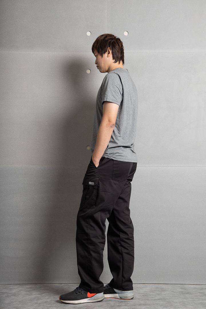 癸海GUIHAI│※多口袋※【純棉版】重磅耐磨微彈休閒工作褲│黑