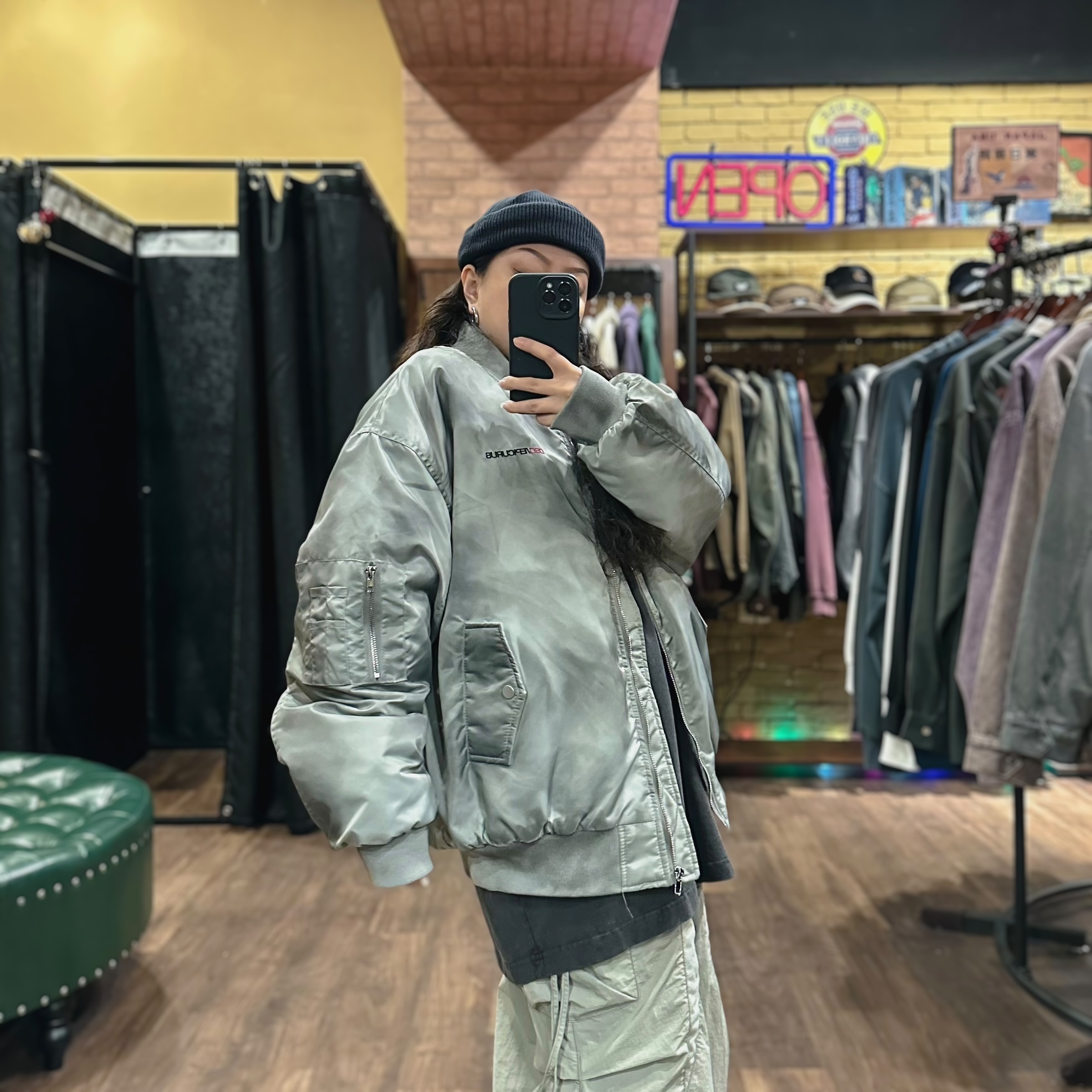 廢土風寬版飛行外套