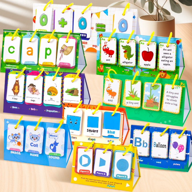 教育卡片图文英文亲子互动立体卡