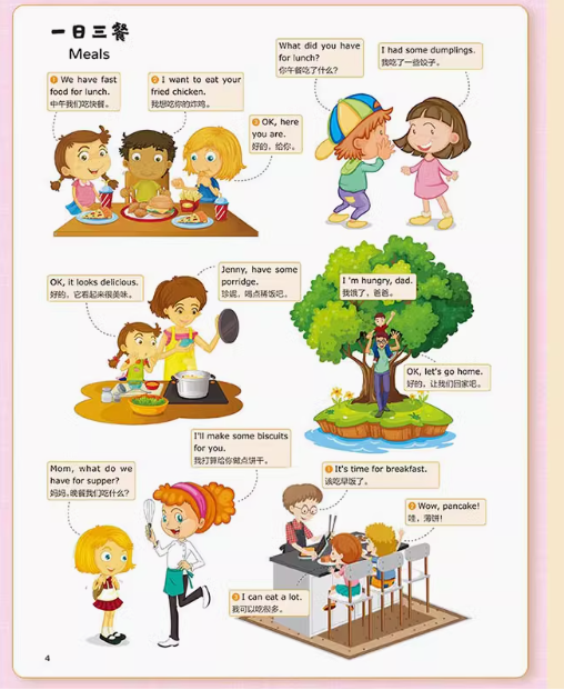 儿童情景对话英语1280句