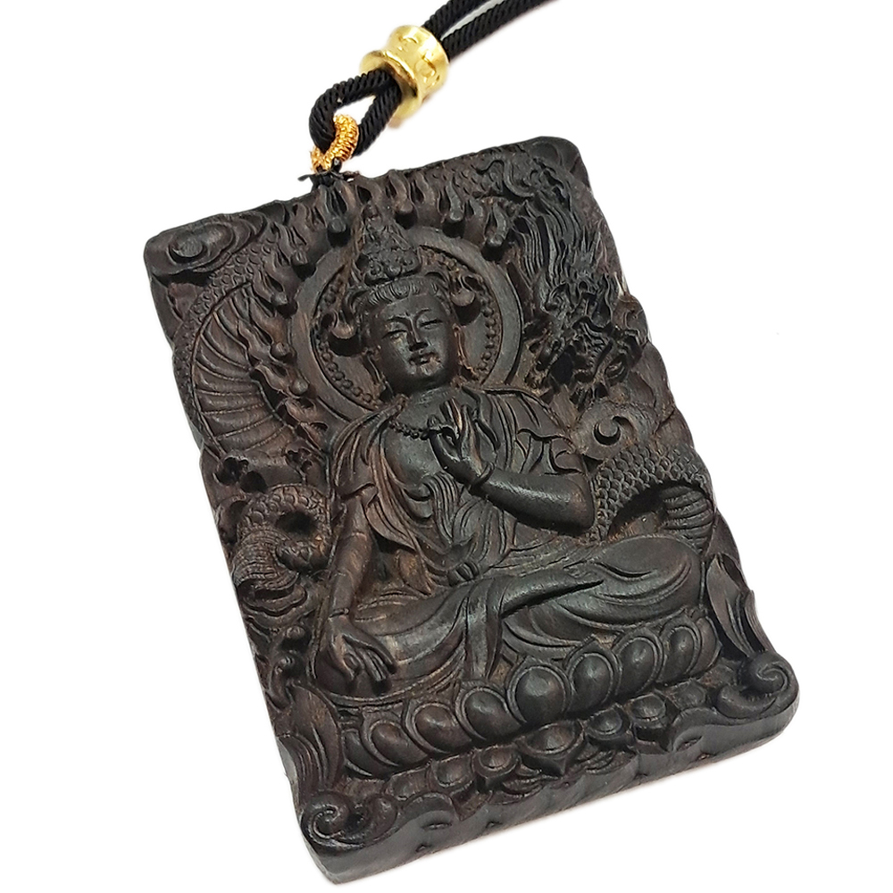 祥龍觀音{沉香木}掛飾項鍊【十方】154101