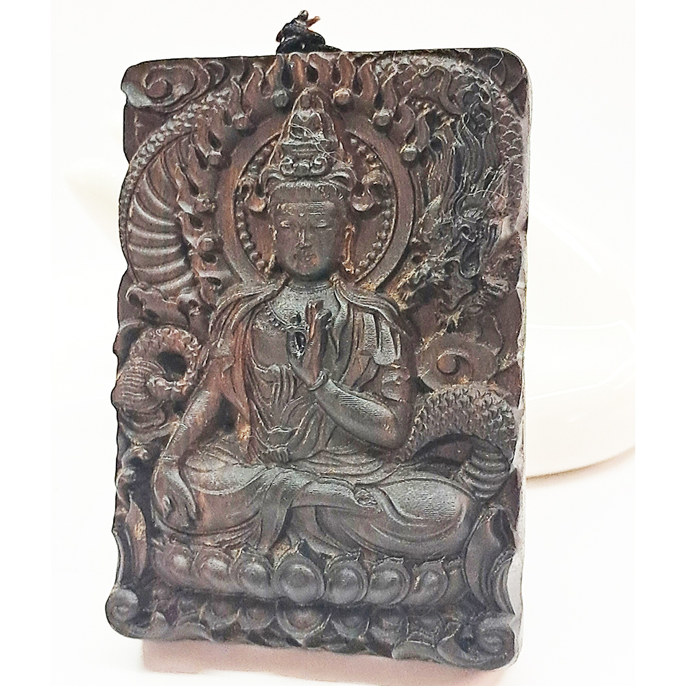 祥龍觀音{沉香木}掛飾項鍊【十方】154101