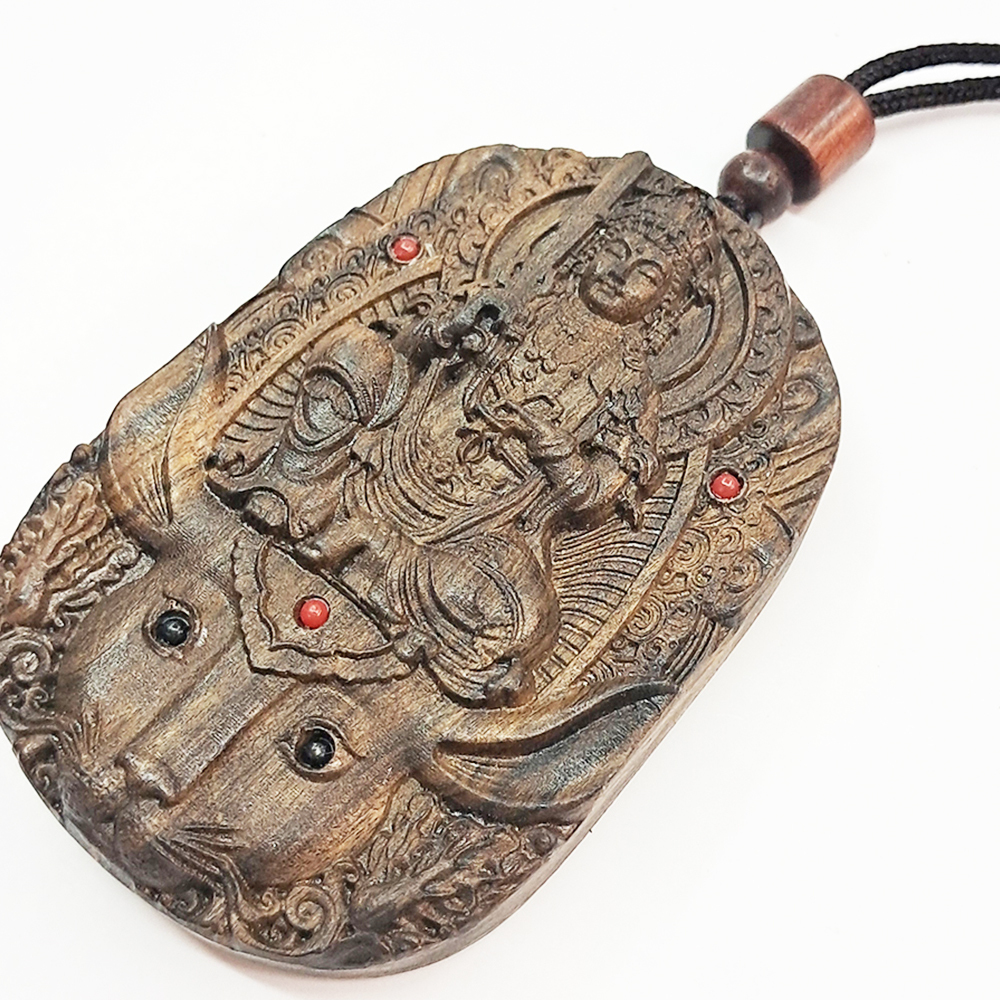 文殊菩薩{沉香木}掛飾項鍊【十方】154106