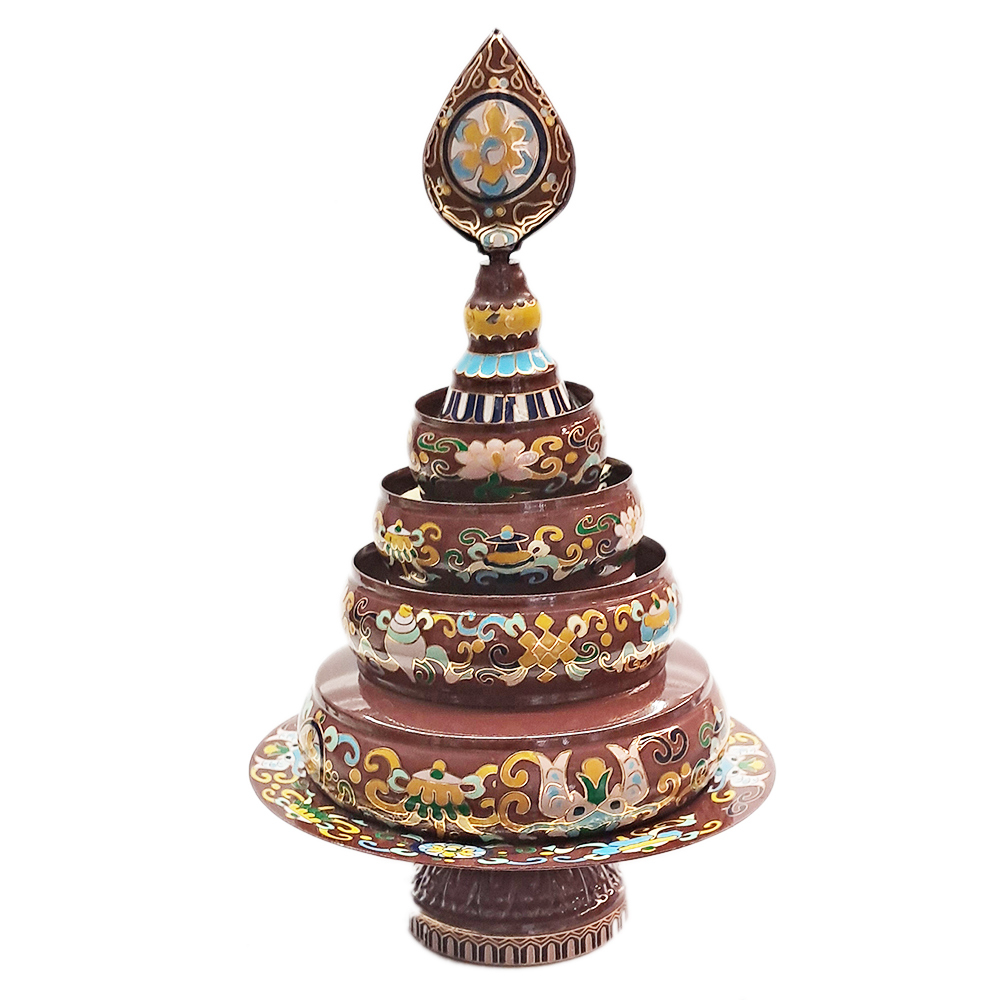 曼達盤{景泰藍}5吋5紅色【十方】154131