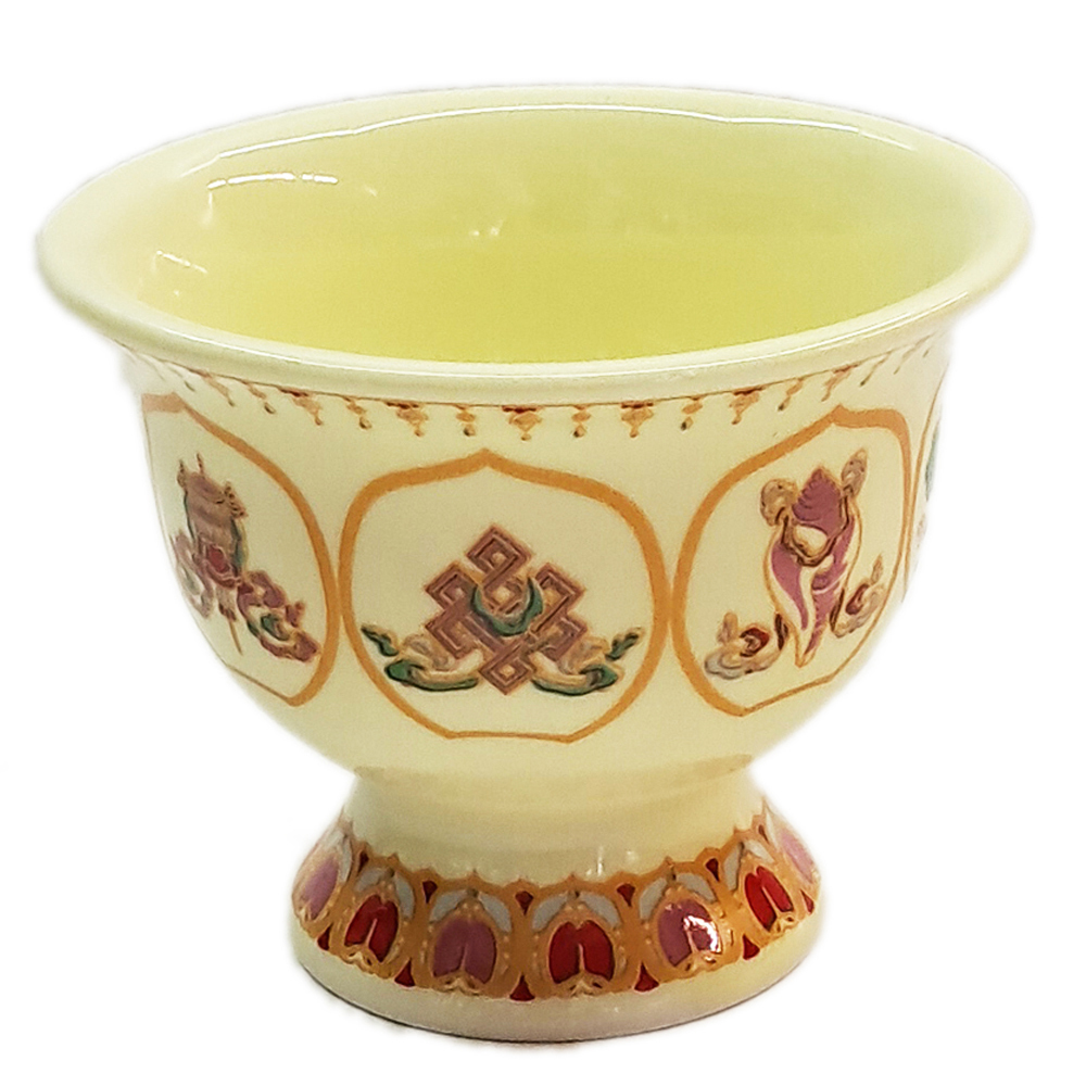 八吉祥{陶瓷}供杯1個7.5公分【十方】154134