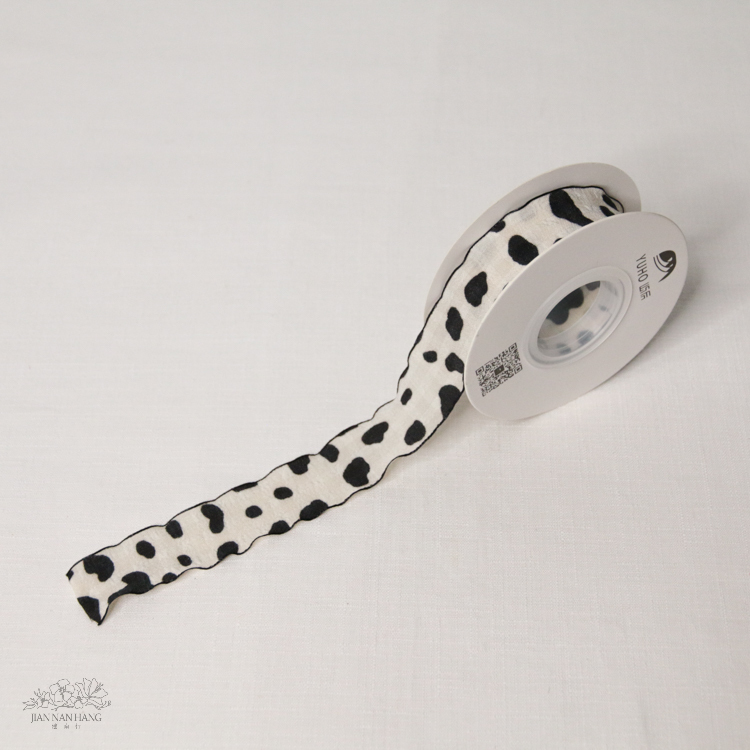 包裝 黑白系緞帶 愛心白 2.5CMx15碼