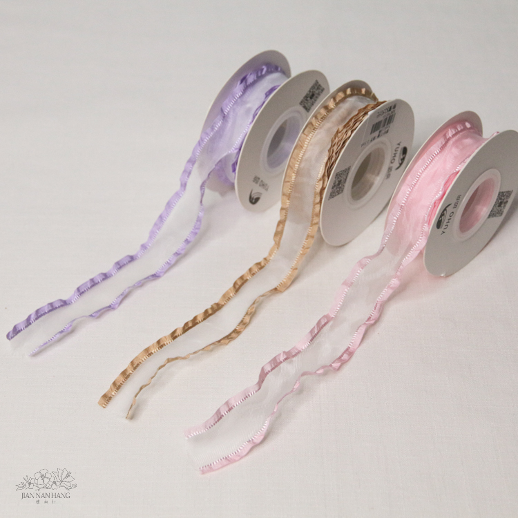 包裝 韓系雪紗花邊 3色 2.5cmX10碼