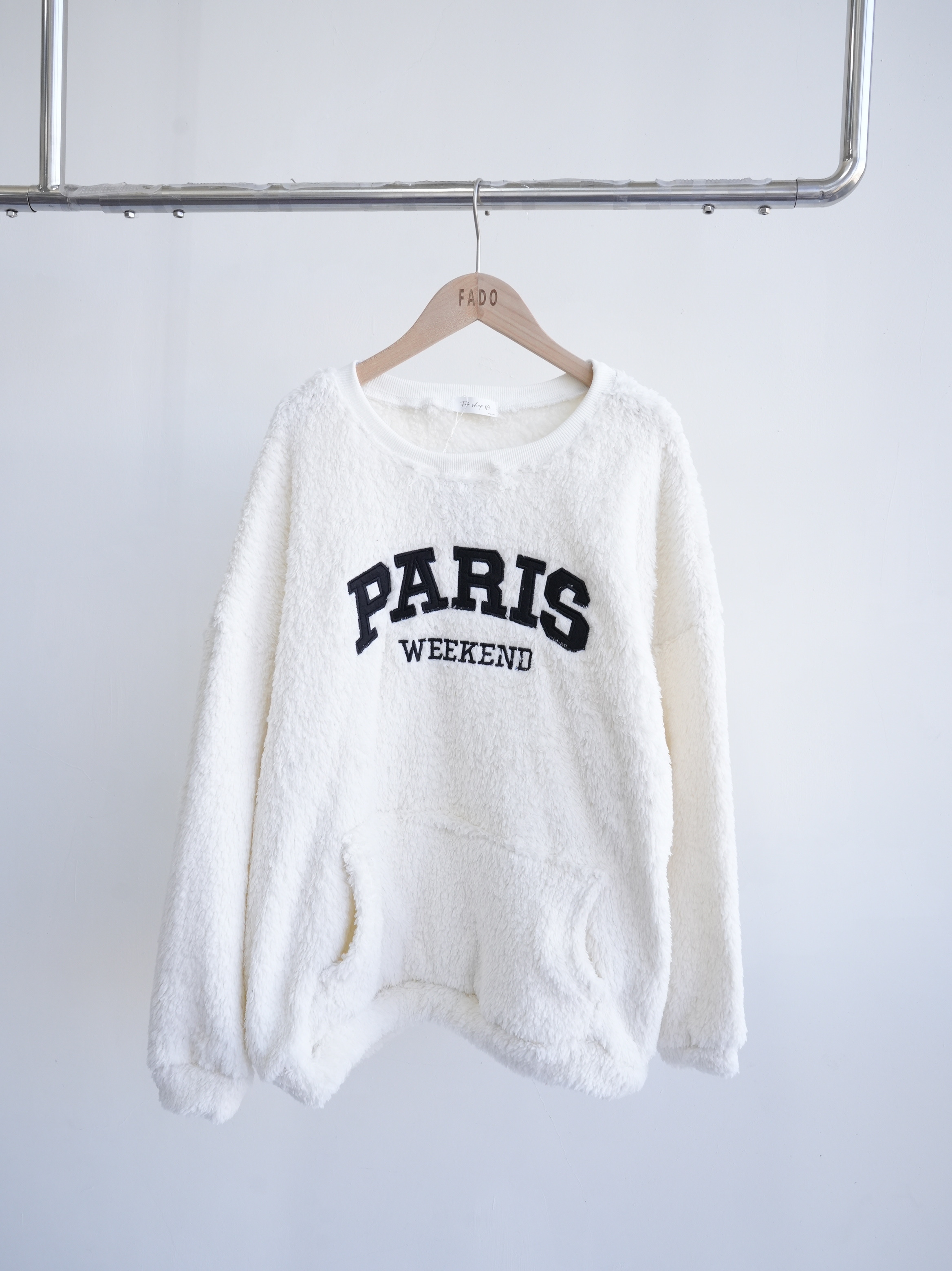 法朵Fado shop｜𝑷𝑨𝑹𝑰𝑺 熊熊 ʕ •ᴥ•ʔ 毛毛大學T 0912003 白色