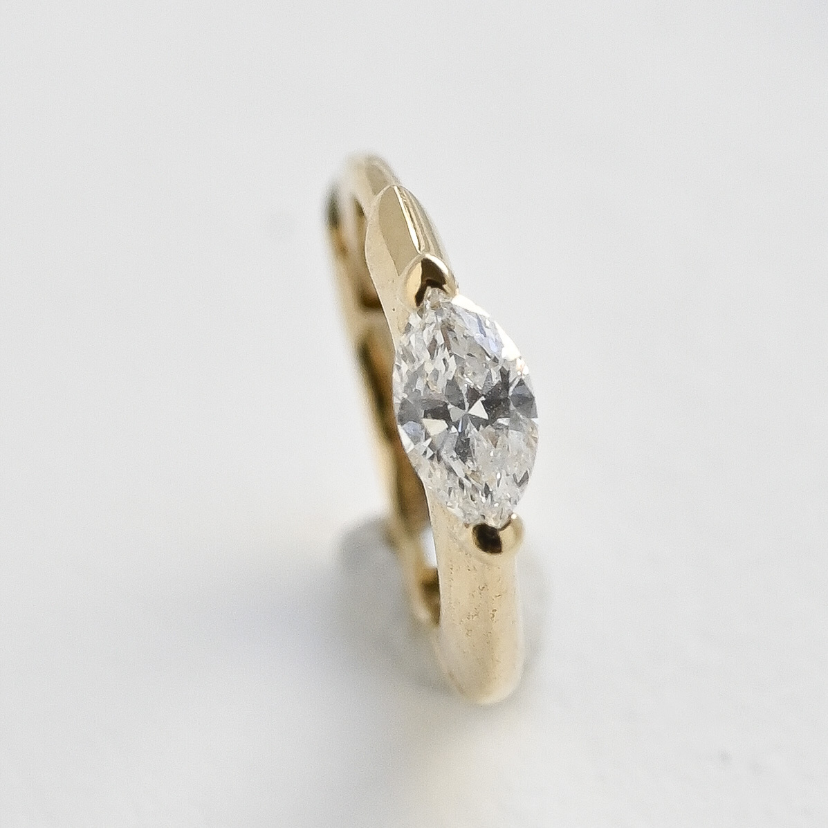 18K Marquise Diamond Earring