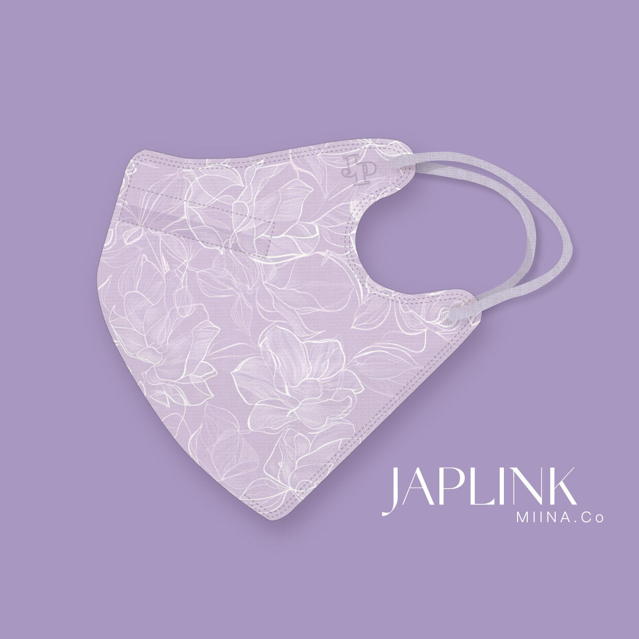 JAPLINK MASK 立體口罩【 HEPA 設計款 】縷光花繪