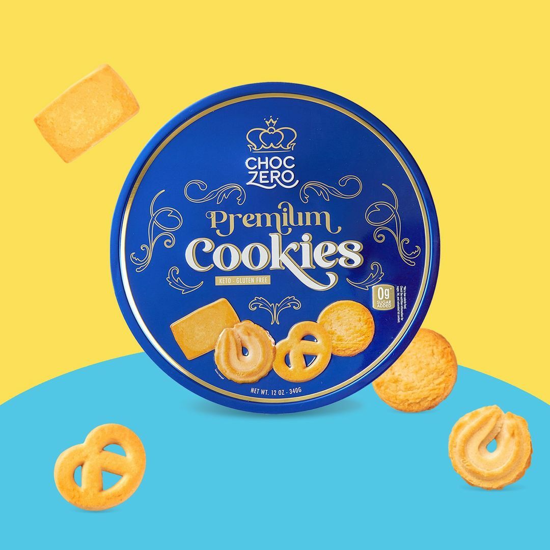 [新配方] Choczero 無麩質藍罐丹麥牛油曲奇餅  (無添加椰子粉) 340g