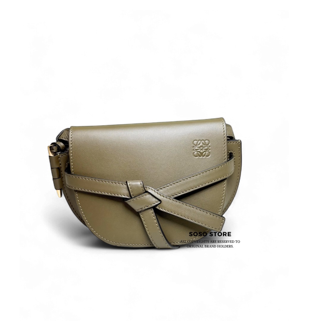 Loewe Mini Gate Bag - Green / Ghw