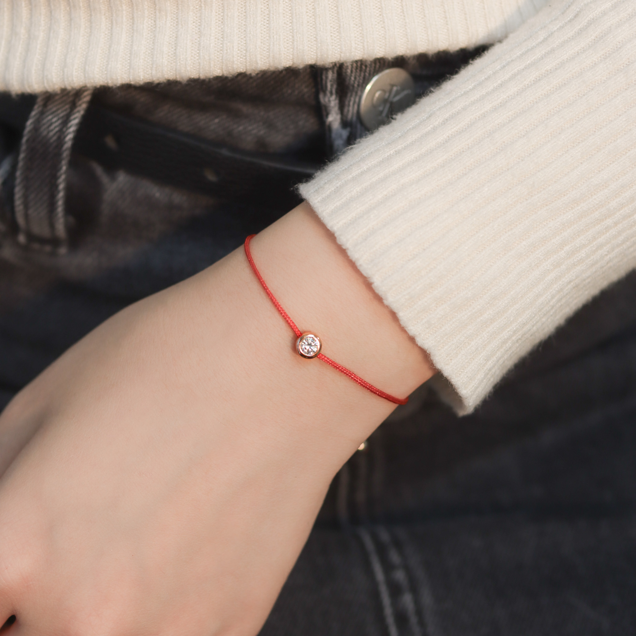 | 925純銀・白金・ 玫瑰金・莫桑石 | 獨一無二精靈手繩 (銀/玫瑰金) | BR1169 |