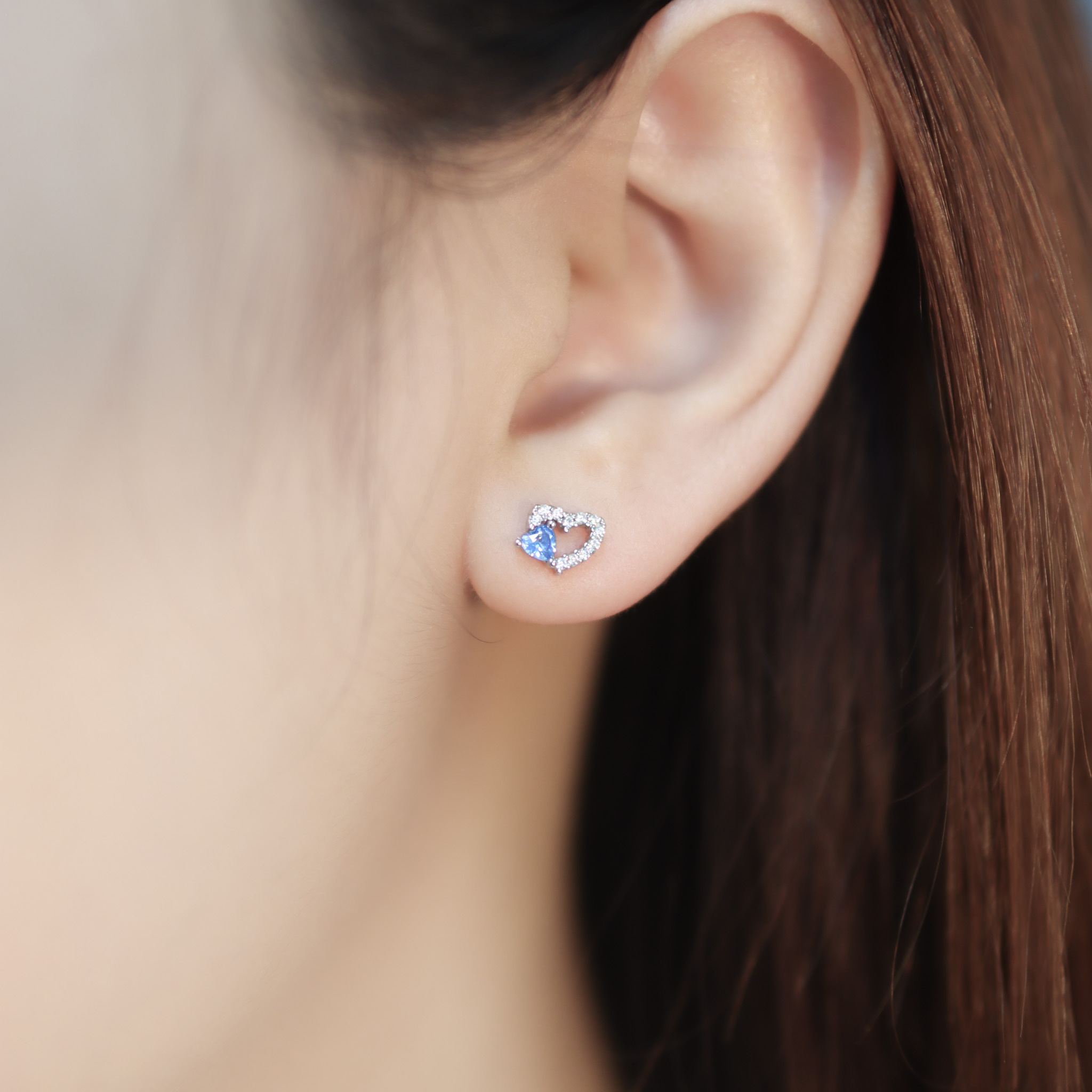 | 925純銀・白金 | 漫藍心動耳環 | EA0871 |