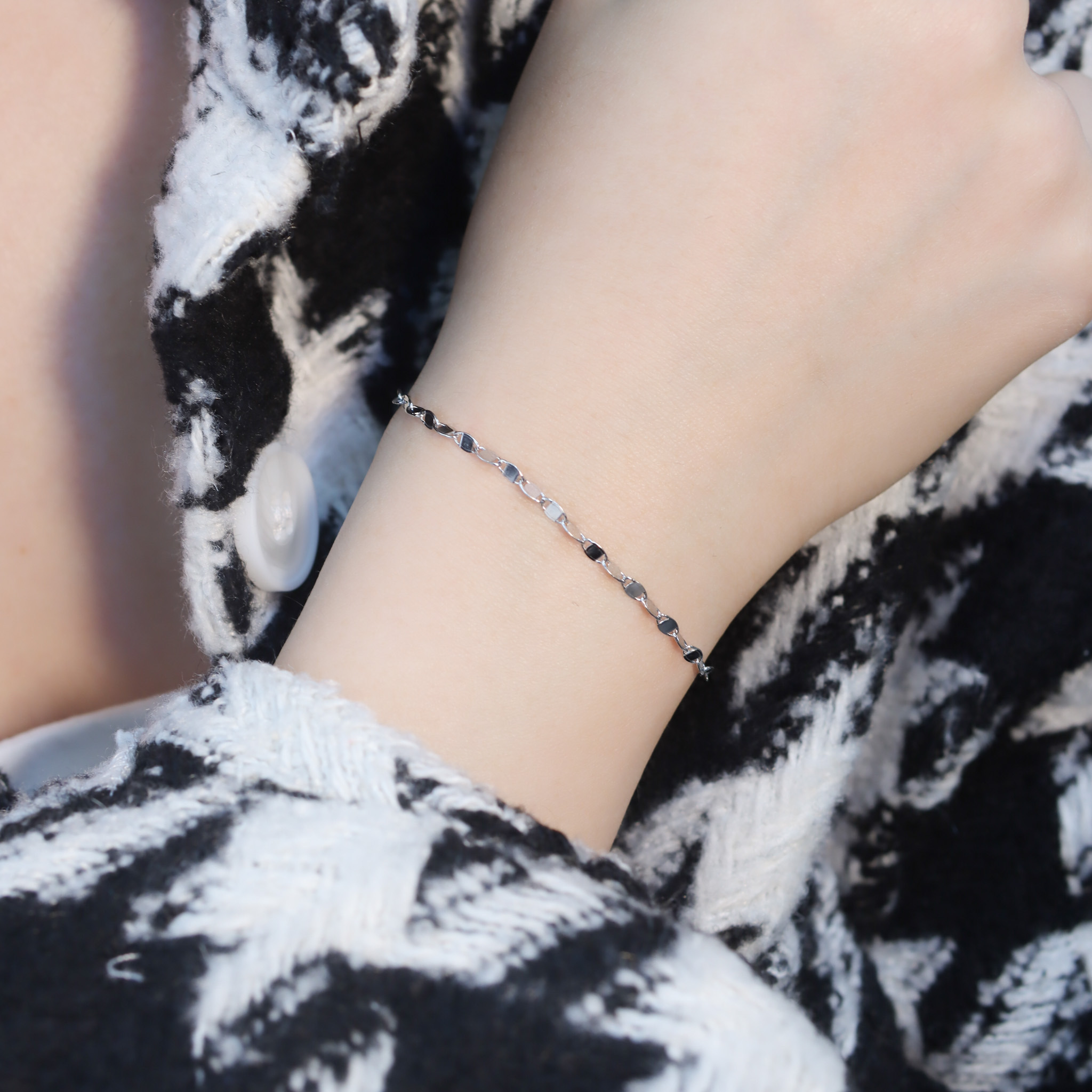 | 925銀丨菱格手鏈  | BR1175 |