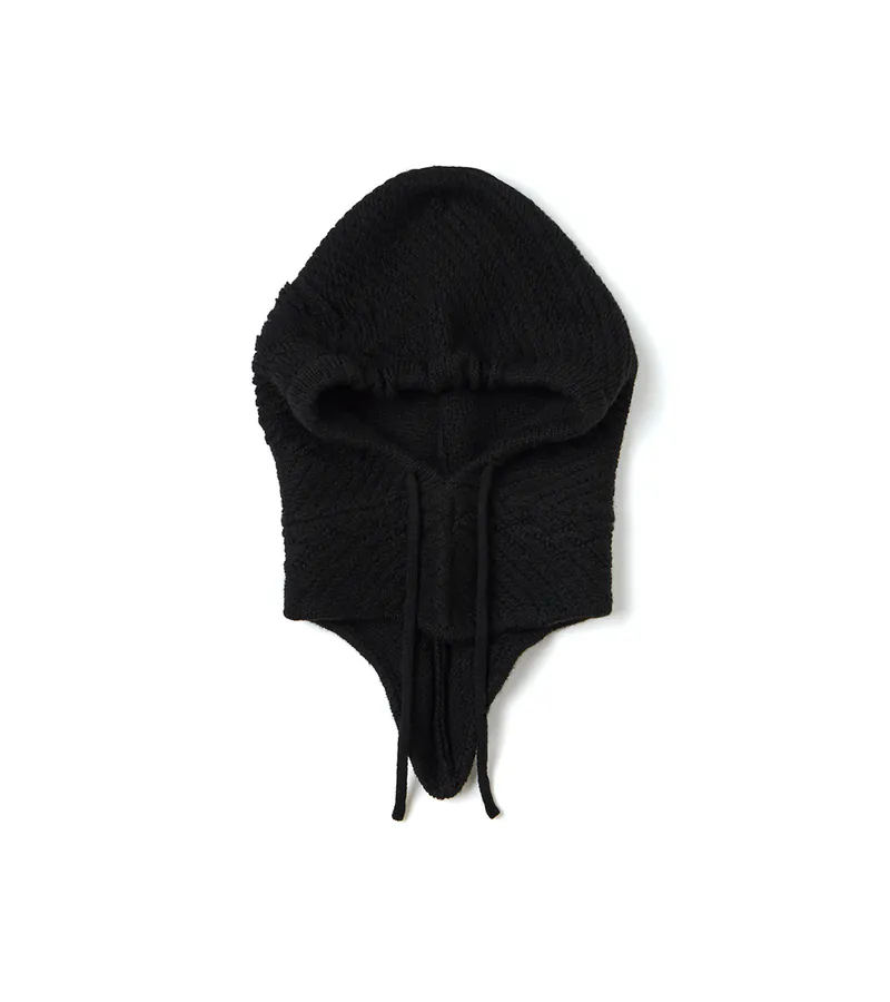 nozzle quiz® / Distress hood 帽兜 - 黑