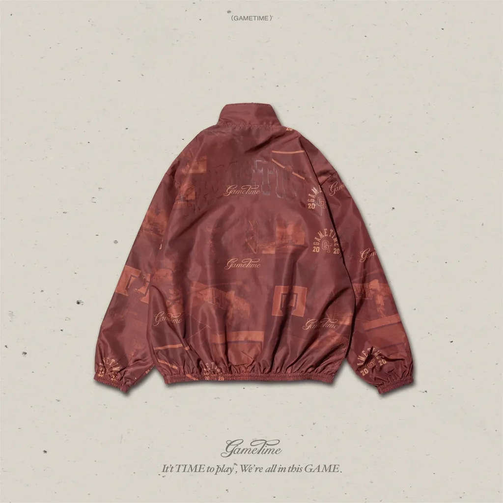 GAMETIME / 24FW All-Over Print Training Jacket - 酒紅色