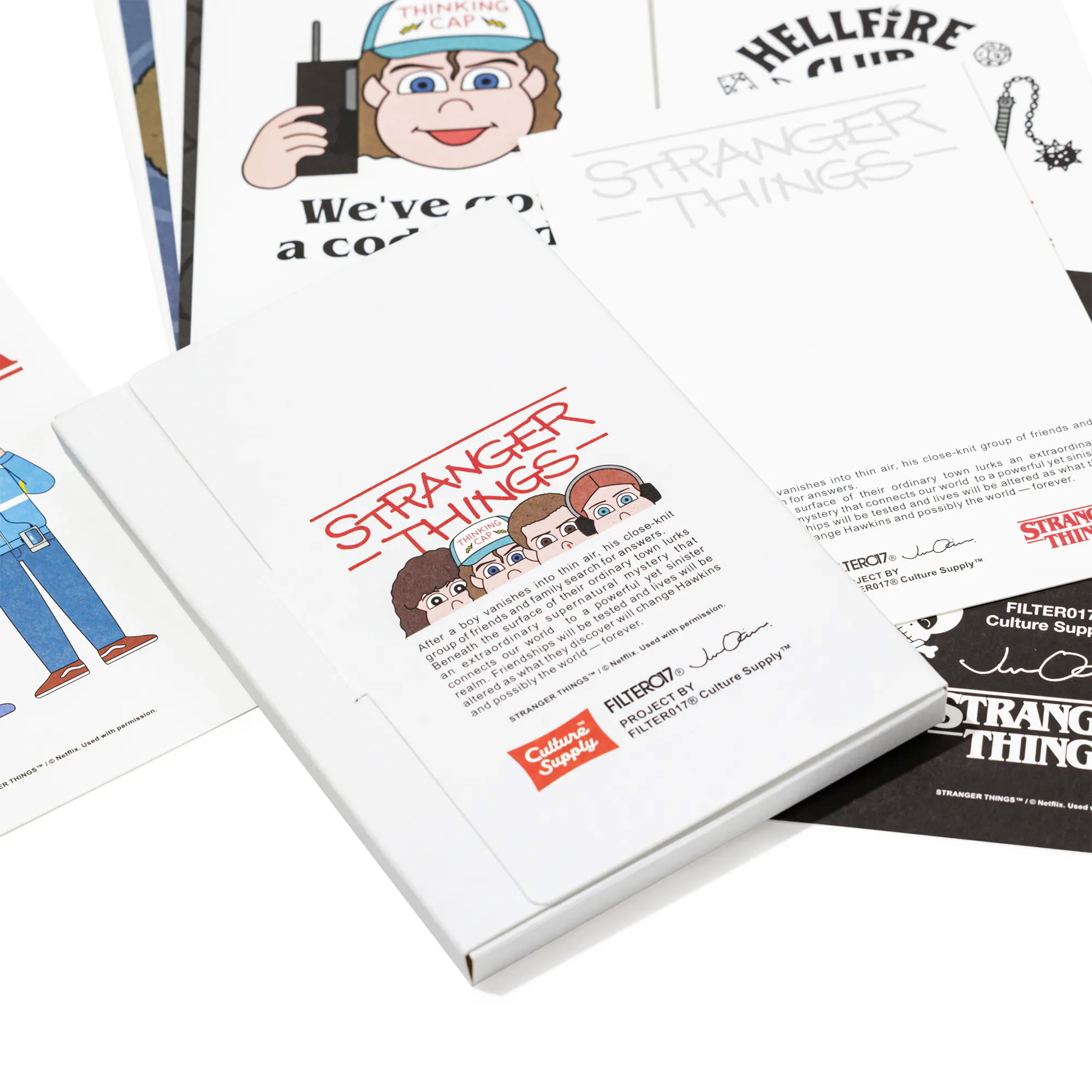 【車庫服飾】FILTER017® X Stranger Things X Jun Oson / 怪奇物語明信片組 (12入)